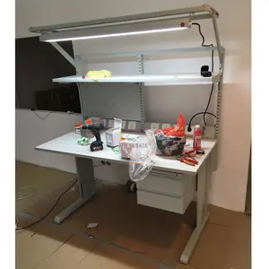 technician electrical engineering workbench with pegboard