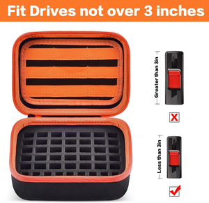 Estuche Portátil de EVA para Memorias USB con Correa, Capacidad para 44 Unidades y 9 Tarjetas SD, Organizador con Cierre - Product Image 5