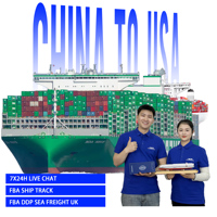 Pembeli Gudang Kargo Eceran Cina ke Inggris DDP Freight Forwarder Amazon FBA LCL FCL Pengiriman Laut Pengiriman Sampai Depan Pintu Bea Cukai Terpenuhi