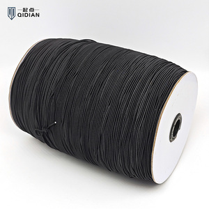 Rundes Latex- & <span class=keywords><strong>Polyester</strong></span>-Gummiseil 1,3mm Kristall 1000m Rolle Schwarz Hochwertig Elastisch für Perlenarmbänder - Product Image 4