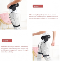 Andador para Piernas, Ayuda para Caminar para Hemiplejicos, Rehabilitación de Extremidades Inferiores, Exoesqueleto Plegable y Portátil