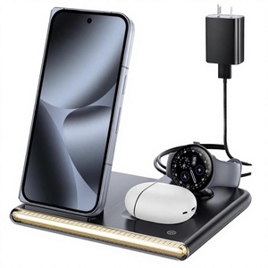 Cargador Inalámbrico para Google <span class=keywords><strong>Pixel</strong></span> Watch 4, <span class=keywords><strong>Pixel</strong></span> 10 Pro Series, <span class=keywords><strong>Pixel</strong></span> <span class=keywords><strong>Buds</strong></span> Pro 2 - Luz Nocturna y Estación de Carga de 20W - Product Image 1