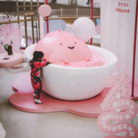 Escultura Gigante de Helado de Fibra de Vidrio Personalizada: Tamaño, Color, Escena y Forma Exclusivas, Modelo Escénico con Temática de Comida