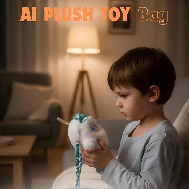 Custom AI Plush Toy Bag Long Memory Companion Children Kids Talking Learning ChatGPT Wi-Fi BT Educational Cute Smart Robot Doll