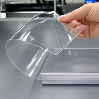 Feuille de PET transparente avec revêtement double face, épaisseur 0,1 mm-3,0 mm, résistante aux UV, qualité alimentaire, anti-buée, bonne brillance, découpe sur mesure