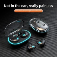 Écouteurs de sommeil sans fil X55, mini-casques TWS stéréo discrets avec micro, appels HD, réduction active du bruit