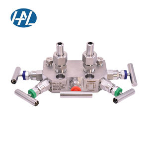 316ステンレス鋼5ウェイマニホールドSS316コプラナー機器手動パワー付き5バルブマニホールドガス圧トランスミッタル用 - Product Image 4