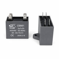 Condensateur de démarrage/début de marche pour moteur de ventilateur CBB61 440V/450V, boîtier ignifuge en PBT, condensateur AC encapsulé dans de la résine époxy