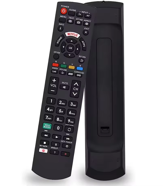 New Waterproof AAA Battery Smart TV Remote Control No Setup Required for Universal Replacement Panasonic Smart TV 10-15m Range