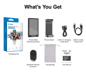 คลิปหนีบโทรศัพท์แม่เหล็ก <span class=keywords><strong>KingMa</strong></span> รุ่นขายดี PH01-Max สำหรับถ่ายวิดีโอเซลฟี่ พร้อมจอแสดงผล HD ชาร์จซ้ำได้ ผลิตจากอะลูมิเนียมอัลลอยด์ ใช้งานร่วมกันได้กับ - Product Image 2