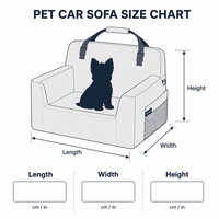 Siège rehausseur pour animaux de compagnie, canapé pour chien en cuir PU imperméable avec poignée, lit portable multifonction pour animaux de compagnie