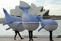 Personnalisé gonflable baleine défilé de costumes costumes de marche à vendre