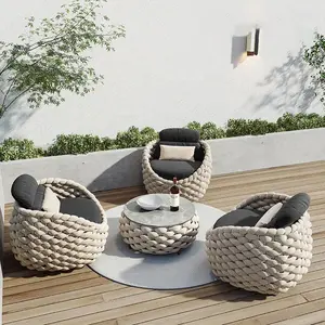 Mobili da giardino per il tempo libero di fascia alta Set di mobili da esterno per Patio set di sedie a sdraio per divani in corda