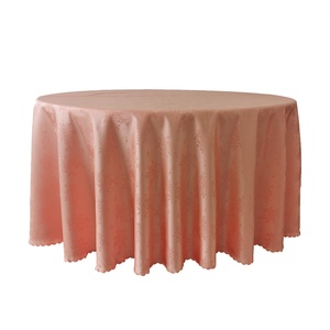Housse de <span class=keywords><strong>table</strong></span> de <span class=keywords><strong>jardin</strong></span> ronde en jacquard damassé robuste pour mariage, banquet, fête - Product Image 1