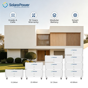 Solara Power 10KWH LiFePO4 Lithium-Ion <b>Battery</b> <b>48V</b> Solar Home Power Storage BMS Stackable CAN Split Brick 10-Year warranty - Product Image 2