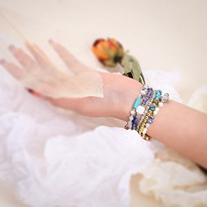 Eraysun pierre naturelle lien Boho <span class=keywords><strong>Bracelet</strong></span> bande Smartwatch <span class=keywords><strong>Bracelet</strong></span> pour Iwatch série 8 7 6 pour <span class=keywords><strong>Apple</strong></span> <span class=keywords><strong>Watch</strong></span> Band bijoux - Product Image 4