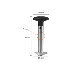 Outil de cuisine manuel en acier inoxydable durable pour éplucher, retirer le cœur et trancher l'ananas en gros - Product Image 2