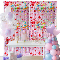 Rideau en feuille d'aluminium carré licorne arc-en-ciel scintillant pour enfants, décoration de toile de fond de fête, fournitures de décoration d'anniversaire en gros