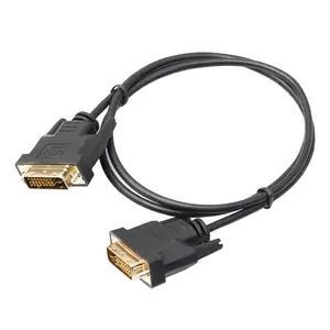 热DVI电缆DVI 24 + 1 DVI-D公对公电缆1.5米2米3米5米黑色