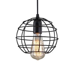 Petit lustre d'art en fer vintage <span class=keywords><strong>Cage</strong></span> à oiseaux en fil de fer barbelé pour personnalité de travailleur Lampe de magasin de marmites de taille moyenne - Product Image 5