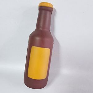 Anti-stress en mousse PU en forme de bouteille de bière ou de champagne, personnalisable avec logo imprimé - Product Image 4