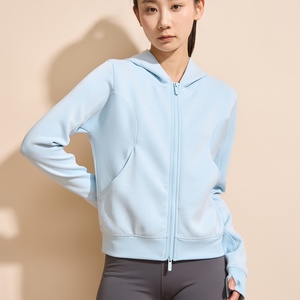 2025 Spring Modal Sports Jacket Comfortable All-Season Cardigan Sand Wash Air <b>Sense</b> Hood Front Logo Anti-Pilling Knitted - Product Image 4