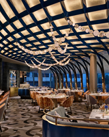 Mobilier de restaurant de luxe 5 étoiles, ensemble de tables de restaurant modernes en bois massif et marbre, banquettes de restaurant pour projets