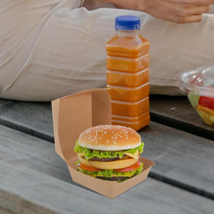 High Grade Eco-Friendly Foldable Kraft Paper Hard <b>Boxes</b> Magnetic Snap for Snack Burger Takeaway <b>Packing</b> - Product Image 6
