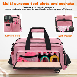 <b>Tool</b> <b>Bag</b> Multi Function <b>Tool</b> Duffle <b>Bag</b> 15-19 Pockets 200 Lb Capacity Removable Strap Pink - Product Image 2