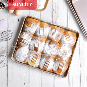 Yangchen Home Oven Baking Pan 30x20cm Carbon Steel Non-Toxic For Bread Cookies Nougat Pastry - Product Image 1