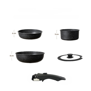 Juego de Ollas de Cocina de Primera Calidad, 13 Piezas, de Granito Antiadherente, para Todas las Estufas - Product Image 1