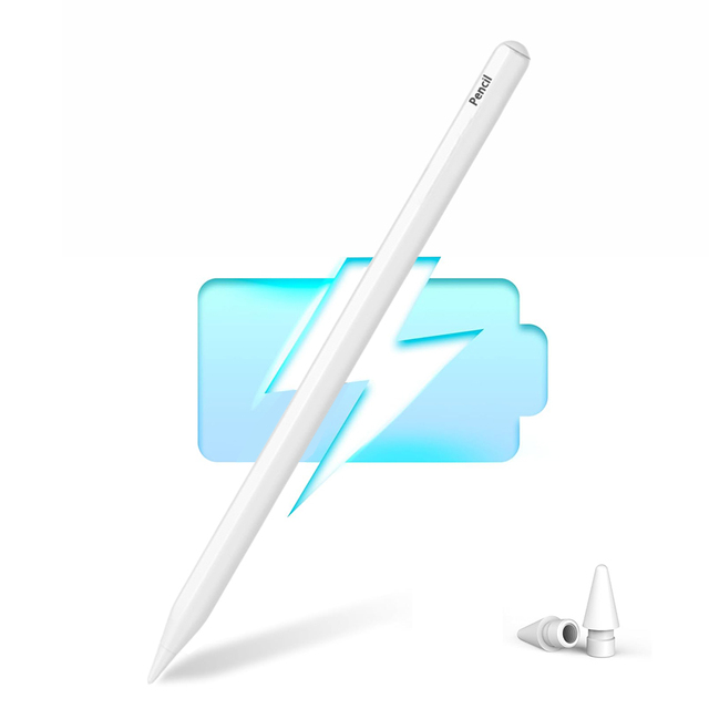MEEPSS Universal Metal Stylus Pen Replaceable Nib Tilt Angle Sensing for Mobile Tablets Drawing Compatible iPad Magnetic
