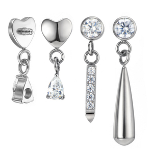 Bộ khuyên tai titan G23 dành cho sụn tai, khuyên tai Tragus, 16G, kiểu vỏ sò, khuyên tai <span class=keywords><strong>Daith</strong></span>, trang sức body, phong cách Punk, unisex, dùng cho đám cưới - Product Image 4