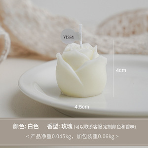 Vente en gros de bougies roses créatives <span class=keywords><strong>Photo</strong></span> DIY Cadeaux de la Saint-<span class=keywords><strong>Valentin</strong></span> Fleur de rose colorée Bougies parfumées Fleur - Product Image 3