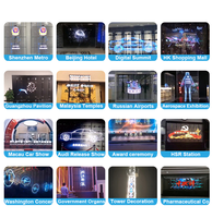 Layar Led kipas Hologram Wifi 3D untuk iklan 3d CNS-G20 198cm ukuran besar kipas Hologram 8 pisau hitam layar Led dalam ruangan