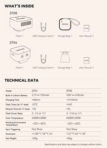 Zeniko แฟลช ZF08 ZF04มินิเรโทรแฟลชกล้องร้อนอเนกประสงค์สำหรับ X100 XT5ฟูจิ XM5 ZVE10โซนี่ A7M4 <span class=keywords><strong>Nikon</strong></span> Z30 Canon R8 - Product Image 6