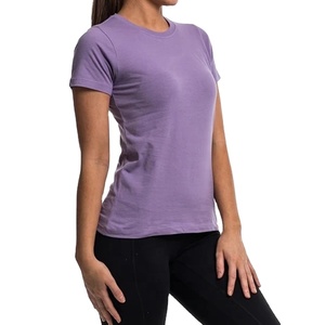 Camiseta deportiva de algodón 95% para mujer, camiseta de Yoga, etiqueta privada personalizada, venta al por mayor - Product Image 2