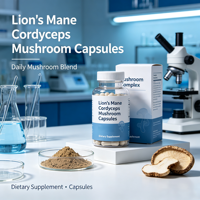 Capsules de Complexe de Champignons Doubles : Extrait de Crinière de Lion + Cordyceps Militaris