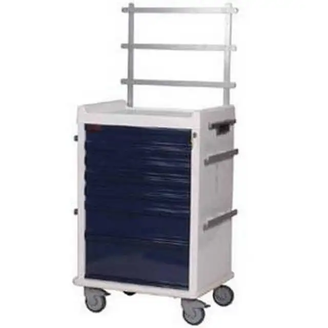 Desain Baru Rumah Sakit ABS Rumah Sakit Emergence Treatment Laptop Nursing Equipment Trolley Nurse Cart dengan Pegangan Tangan