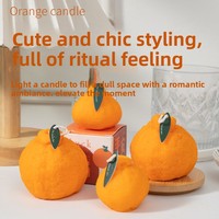 Hässliche Orange Handgemachte Sojabohnen-Wachs-Mischung Künstliche Fruchtform-Kerze Großhandel Geschenk