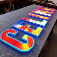 Letras LED RGB Animadas que Cambian de Color, Sin Pedido Mínimo, Letrero Programable Personalizado con Control Remoto, Resistente al Agua IP54, Logotipo para Tienda, Automóvil, Alexa
