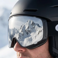 Lunettes de ski unisexes TEMPUS Fashion Custom OEM avec anti-buée et sangles magnétiques, lentilles interchangeables, lunettes de sport
