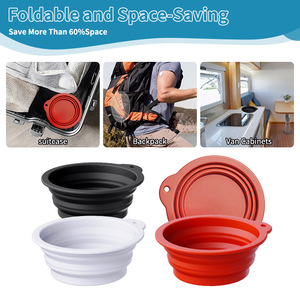 Tazón plegable de silicona para mascotas, apto para lavavajillas, de calidad alimentaria, portátil, para viajes. - Product Image 5