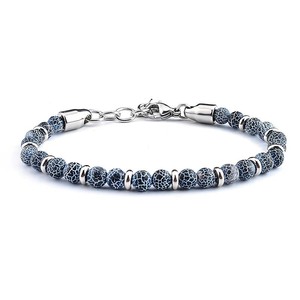 Bracelet de mode perlé en acier inoxydable de style européen et américain pour hommes et femmes avec pierre de <span class=keywords><strong>carte</strong></span> pour cadeaux de mariage unisexe - Product Image 2