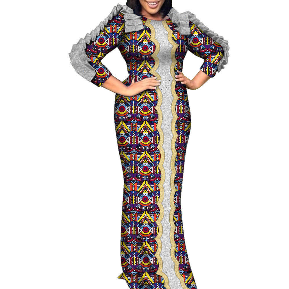 Lace Gown Ankara Gown For Occasion Long Hand Ankara Gowns Elegant