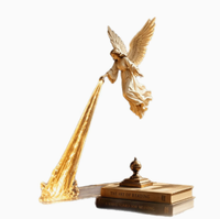 Figurine d'ange avec sentier lumineux en plastique moulé, décoration d'intérieur, Chine