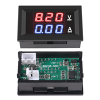 0.28 "LED DC0-100V 10A Numérique voltmètre Multimètre LED Volt Amp Jauge Panneau avec Rouge/Bleu Double Affichage Couleurau