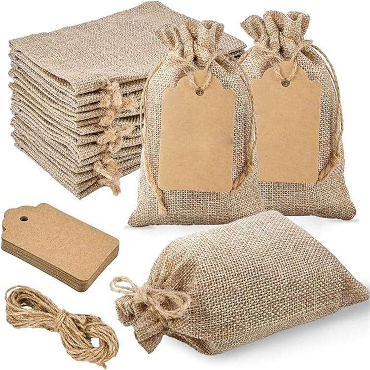 Custom Jute Perfume Pouch Eco-Friendly Drawstring Bag