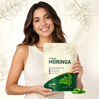 Softgel Daun Moringa Label Pribadi 6.000mg 240 Softgel untuk Dewasa - Tidak untuk Ibu Hamil, Mendukung Pencernaan & Imunitas