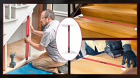 Outil de mesure précis pour marches d'escalier, gabarit de mesure réglable pour escaliers, outil de traçage pour escalier, mesure 10,4-53,4 pouces